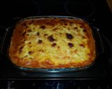 A picture of step 7 of "no pasta" lasagne.