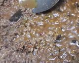 A picture of step 2 of Stuffed kheema karela.