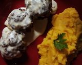 Foto del paso 7 de la receta: Albóndigas con crema y puré mixto