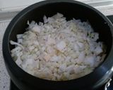 A picture of step 1 of Cabbage curry with green peas nd potato.