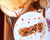 A picture of step 9 of French omelette.