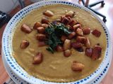 Crema de garbanzos, con zapallo