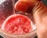 A picture of step 1 of Watermelon Rose cooler.