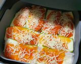 Foto del paso 3 de la receta: Calabacín gratinado con jamón y queso (air fryer)