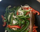 A picture of step 3 of Sausage Pasta.