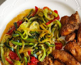 Foto del paso 1 de la receta: Pasta de zucchini 😋 con tomate cherry