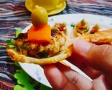 A picture of step 22 of #Chiken_grill_bite_in_Puff #spoon.With#Lentil_Soup.