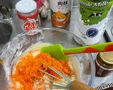 A picture of step 3 of Carrot and Salmon Floss Savory Cake.