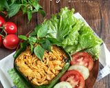 Foto langkah ke 10 dari resep Nasi Bakar Kotak Ayam Suwir.