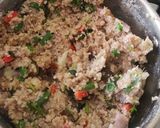 A picture of step 3 of Buckwheat veg pulao.