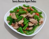 Foto langkah ke 6 dari resep Tumis Buncis Ayam Pedas.