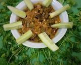 A picture of step 5 of Masalay wali Bhindi.