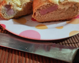 Foto del paso 8 de la receta: Pan casero relleno de jamón y muzzarella
