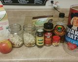 A picture of step 1 of Apples & Cinnamon Overnight Oats.
