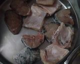 A picture of step 1 of Bengali fish fry with mustard sauce.