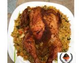 A picture of step 8 of Whole chicken stuffed with rice.