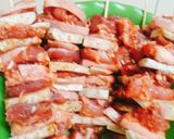 Hình bước làm 1 của món Thịt ba rọi nướng chao