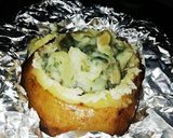 Foto del paso 6 de la receta: Papas 🥔 gratinadas 🧀 rellenas de acelgas ¡¡¡Al horno!!! 😍