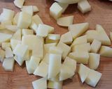 A picture of step 1 of Savory Potato, Ham, and Mozzarella Tart.