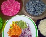 A picture of step 1 of Rainbow fried rice.