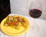 Foto del paso 9 de la receta: Pollo al curry con chauchas, apio y tomates cherry