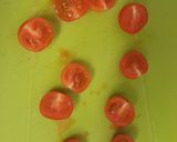 A picture of step 4 of Two cheese and cherry tomato omelette :).