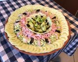 Une image de l'étape 10 de Salade de courgettes et concombre, jambon blanc, sucrine et ail noir.