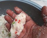 A picture of step 5 of Yam kabab.