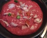 A picture of step 5 of Pink/Beetroot Chilla.