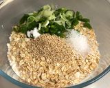 A picture of step 2 of Spring Onion-Sesame-Oat Crackers.