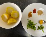 A picture of step 2 of Aloo Bhakarwadi.