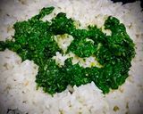 Hình bước làm 3 của món Cơm Chiên Rau Xanh
