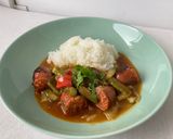 Foto del paso 7 de la receta Chorizos con vegetales al horno