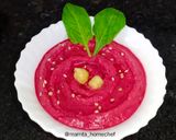 A picture of step 5 of Beetroot Hummus.