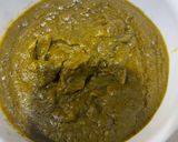 A picture of step 4 of Sarso ka saag.