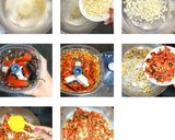 A picture of step 2 of Red Chilli Chutney/ Pandu Mirapakaya Roti Pachadi.