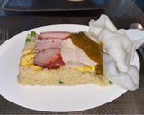 A picture of step 5 of Special fried rice with curry sauce - UK chip shop style.