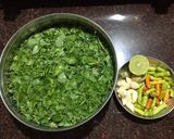 A picture of step 1 of Methi Palak thepla.