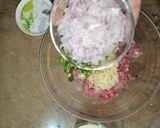 A picture of step 2 of Peshawari Chapli Kebabs.