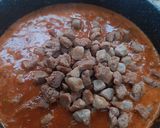 A picture of step 4 of Soya Chunks Curry - Protein Powder in a Bowl.