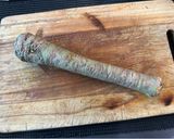 A picture of step 1 of Perfect Horseradish Sauce -if you spend all that money on steak and smoked salmon why Store bought ?.