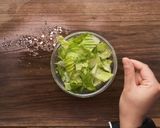 A picture of step 2 of Lebanese Fattoush with Pomegranate Molasses.