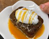 A picture of step 11 of Hojicha sticky date pudding.