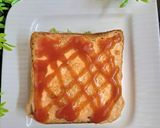 A picture of step 5 of Aloo tikki sandwich.