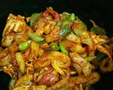 A picture of step 4 of Squid Masala Fry.