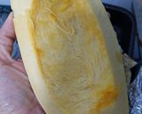 A picture of step 1 of Airfryer Spaghetti squash and fried egg quick lunch.