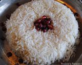 A picture of step 12 of Khoresht-e Fesenjan ( Pomegranate stew with chicken and walnut.