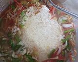 A picture of step 2 of Manchurian Fried Rice.