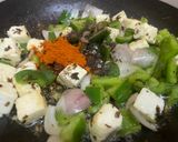 A picture of step 6 of Paneer chingari.