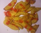 A picture of step 4 of Baked Potatoes wedges.